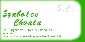 szabolcs chvala business card